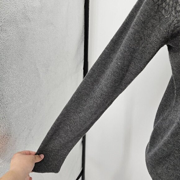 Talbots Lambswool Blend Crew Neck Sweater Gray Women's S Minimalist Lounge Wear - Picture 4 of 8